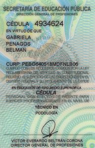 Cedula Gabriela Penagos 2-Podólogos-Certificados